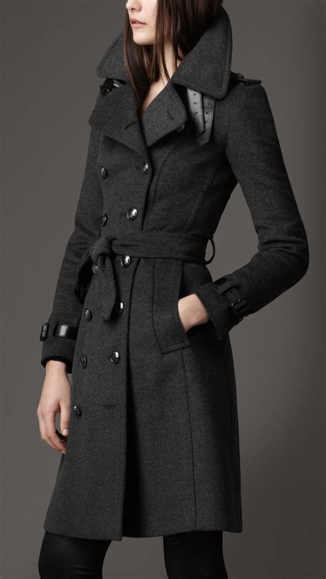 burberry trenchcoat mytheresa|Wool trench coat in grey .